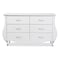 Baxton Studio Enzo Modern and Contemporary White Faux Leather 6-Drawer Dresser 120-6439 - alternate 1